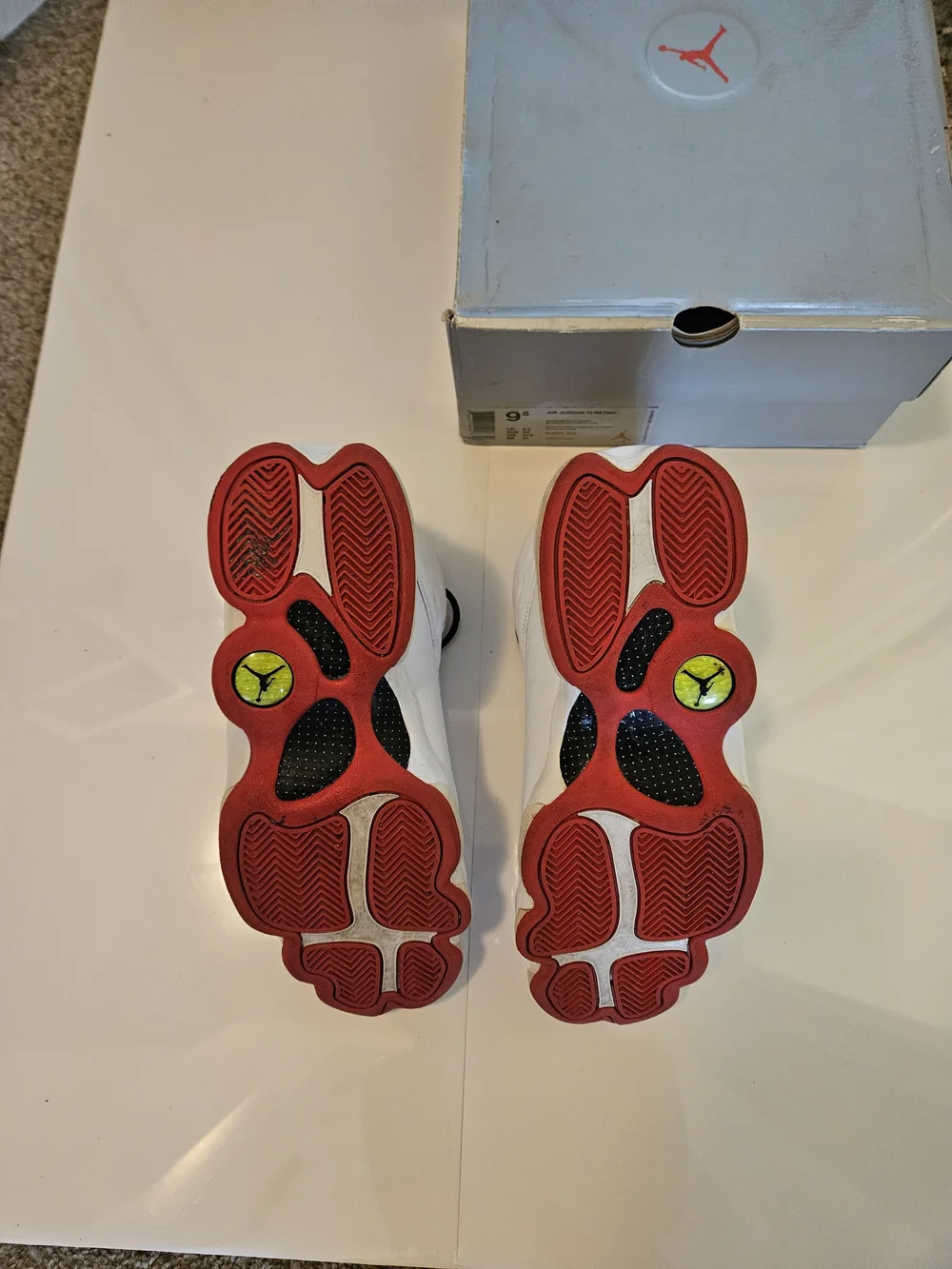 Jordan White, Red & Black Retro Basketball Sneakers